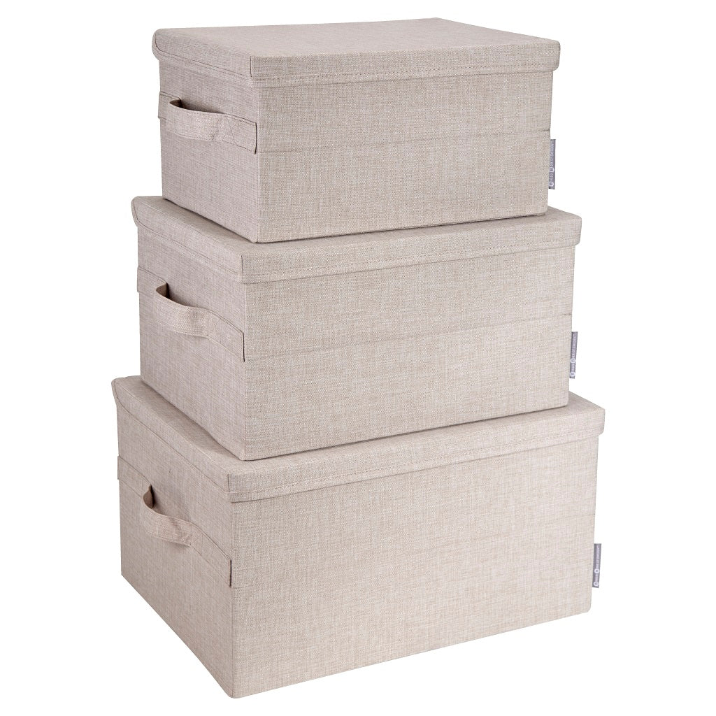 Caja Organizadora Bigso Box Pequeña 26 x 35 cm Beige