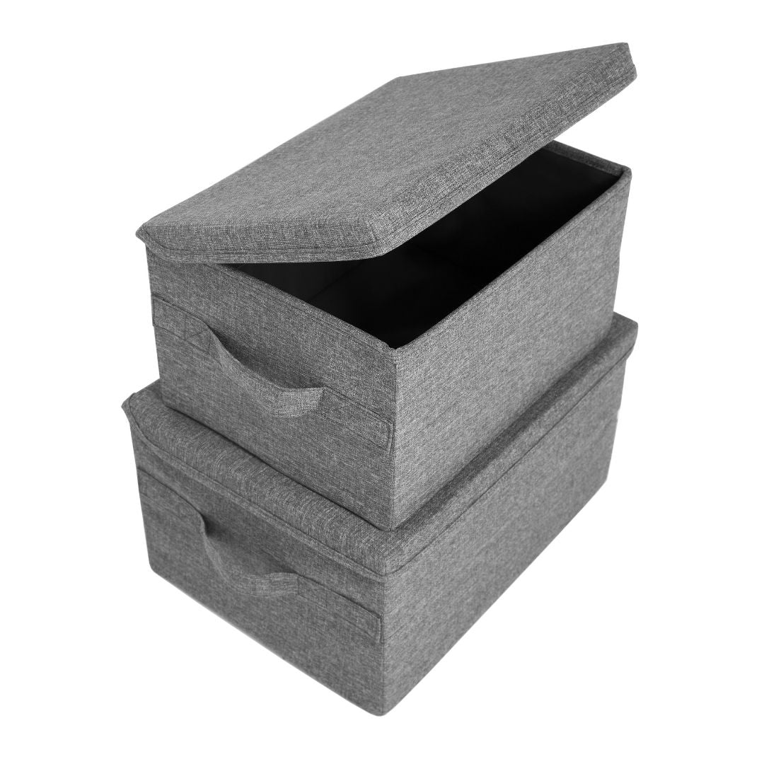 Caja Organizadora Bigso Box Pequeña 26 x 35 cm Gris