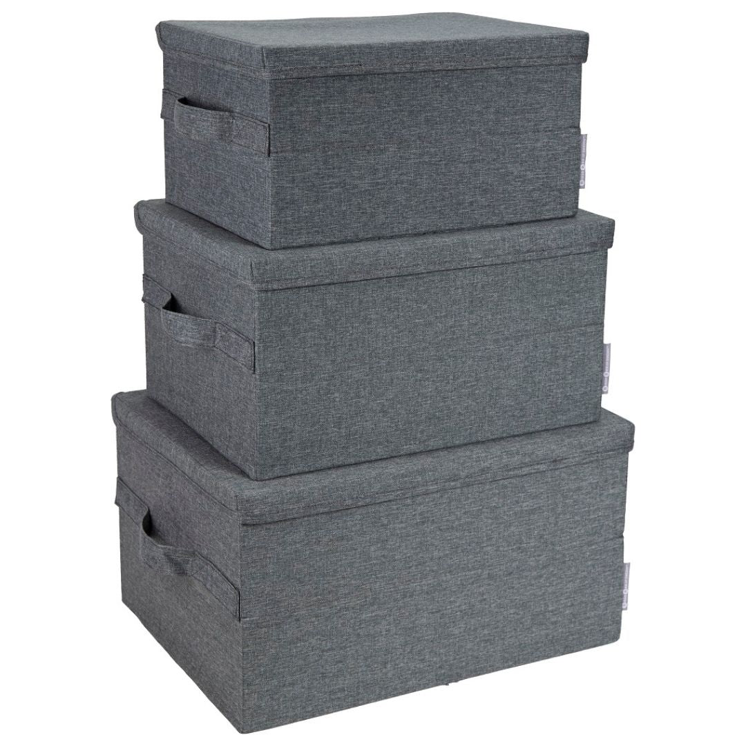 Caja Organizadora Bigso Box Pequeña 26 x 35 cm Gris