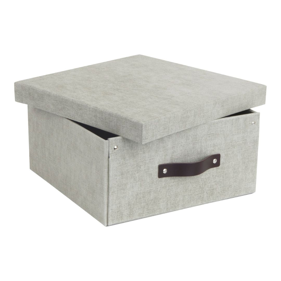 Caja Organizadora Bigso Box Levi 31 x 31 cm Lino