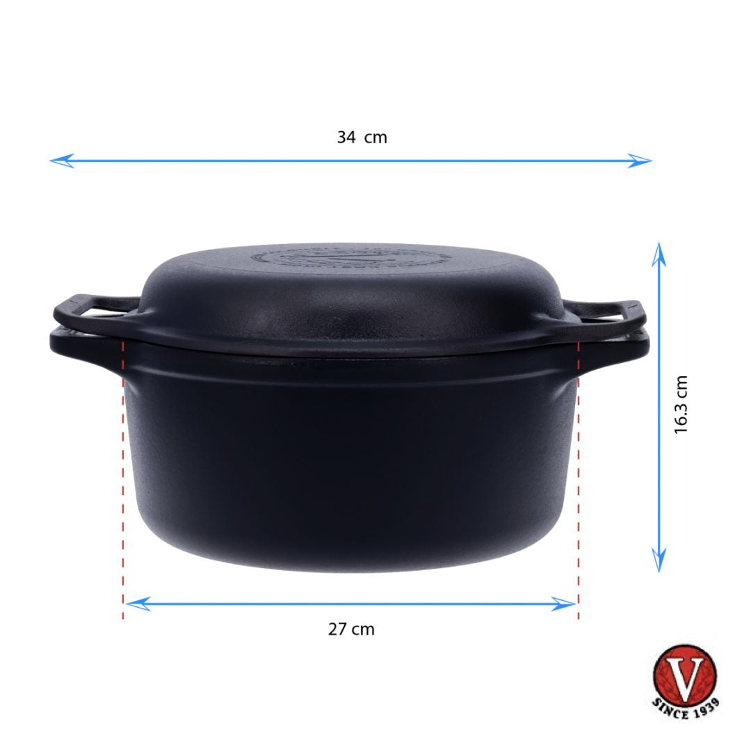 Combo Cooker de Hierro Fundido Precurado 5.7 Litros