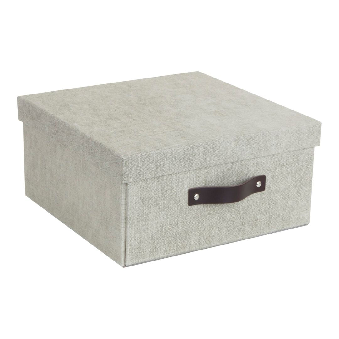 Caja Organizadora Bigso Box Levi 31 x 31 cm Lino