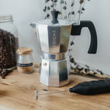 Cafetera Espresso Italiana Milano 450 ml 9 Tazas Cromo