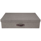 Caja Organizadora Bigso Box de 12 Divisiones Papel Canva Gris