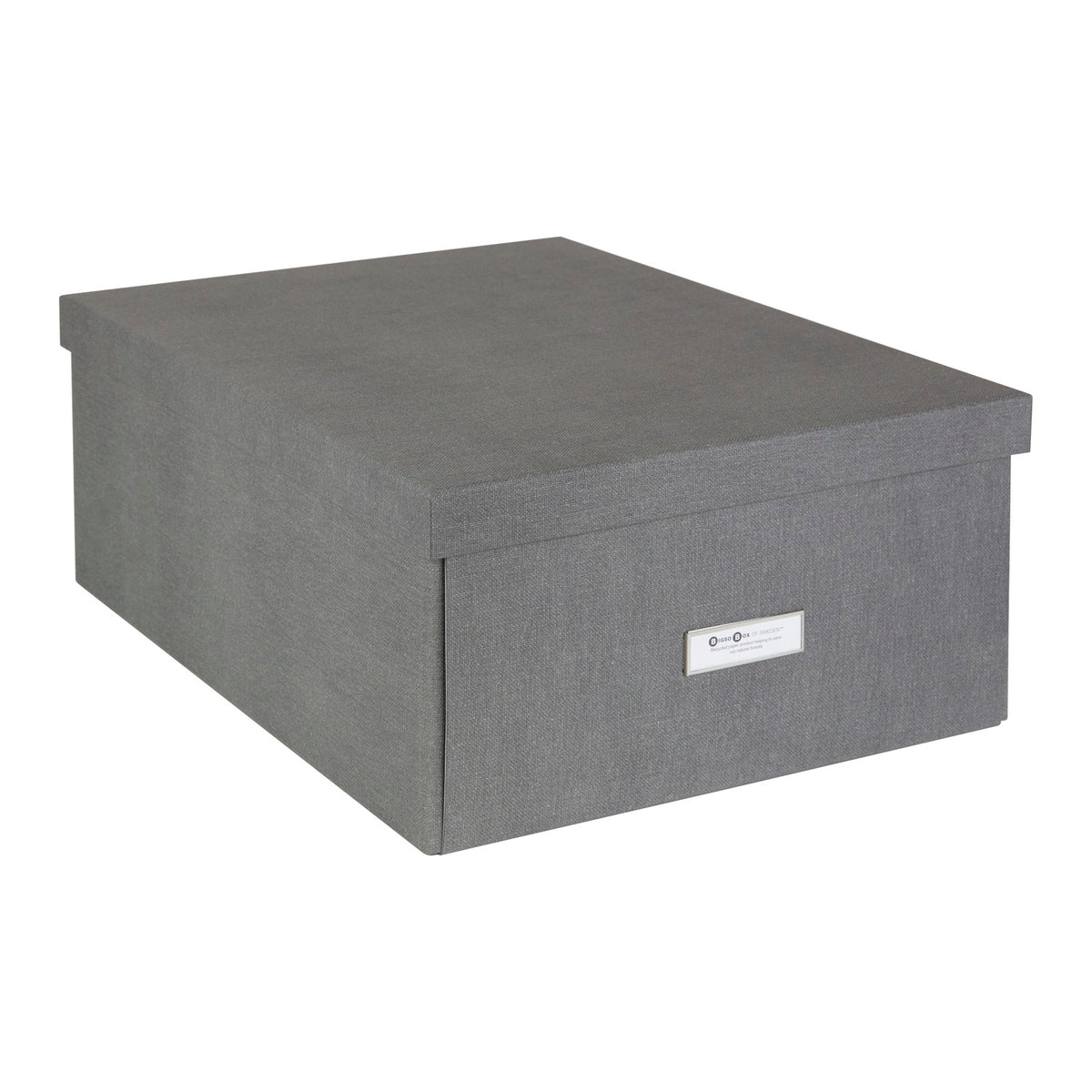 Caja Organizadora Bigso Box 35 x 45 cm Canvas Gris