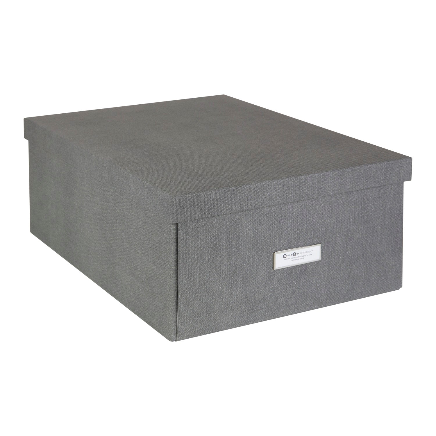Caja Organizadora Bigso Box 35 x 45 cm Canvas Gris
