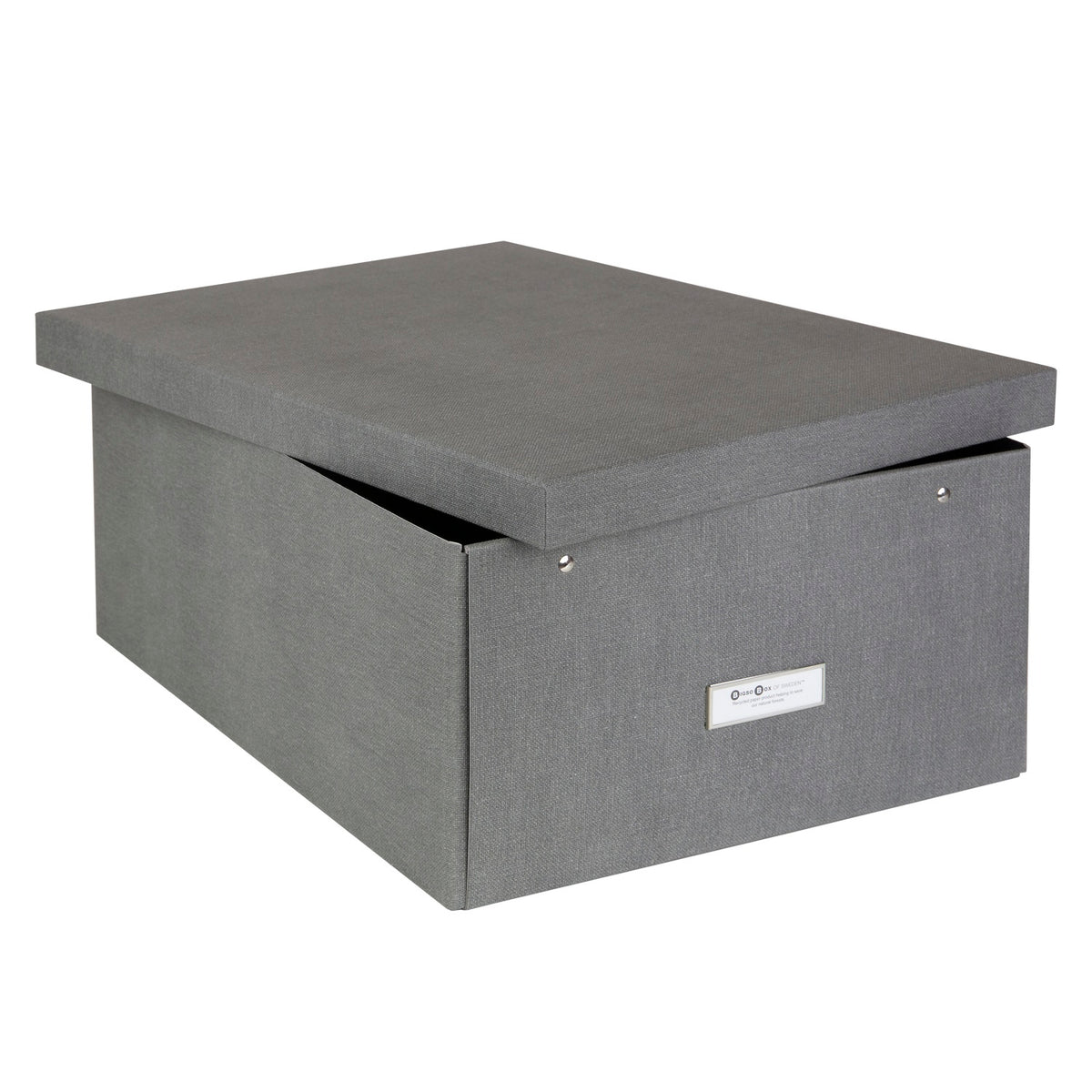 Caja Organizadora Bigso Box 35 x 45 cm Canvas Gris