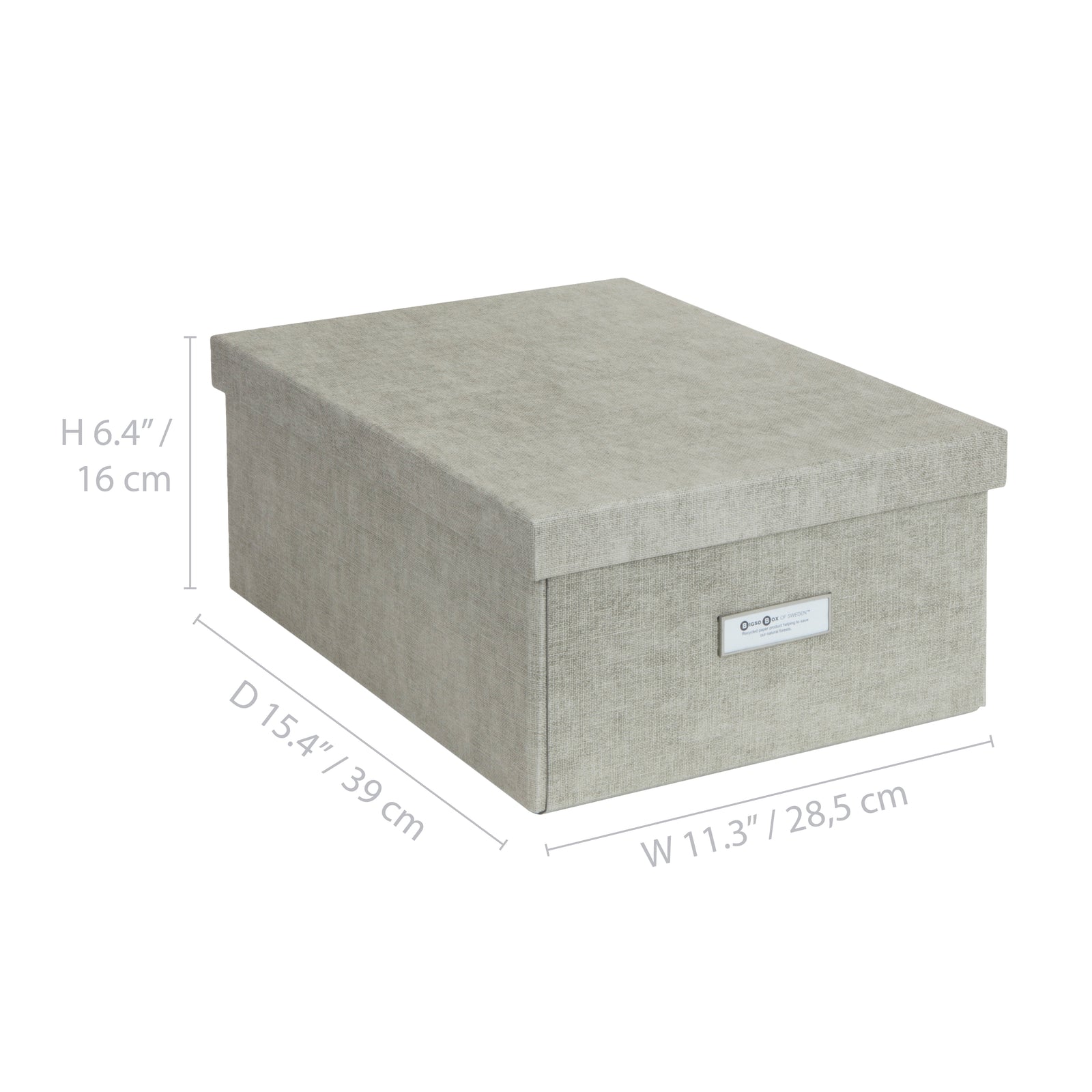 Caja Organizadora Multipropósito Bigso Box 29 x 39 cm Lino