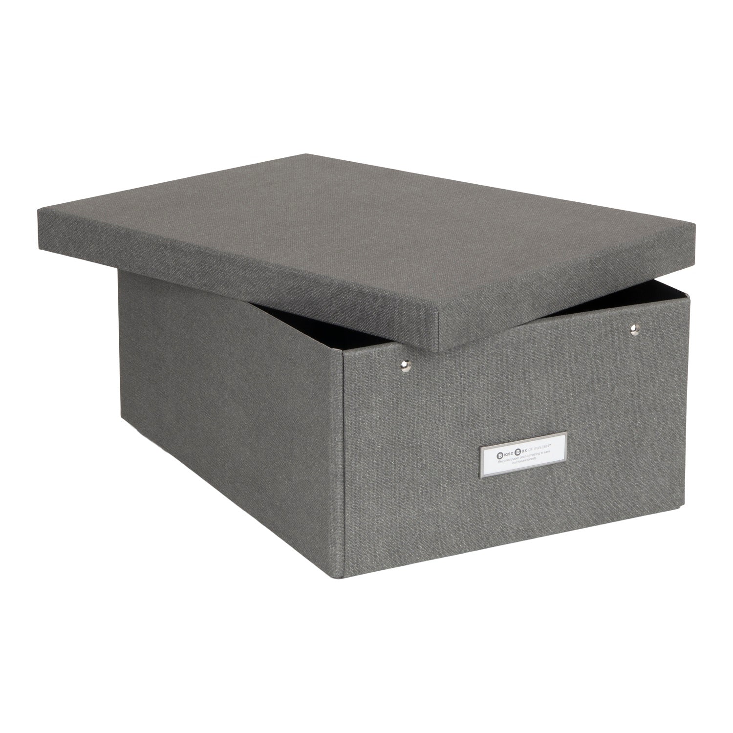 Caja Organizadora Bigso Box Katia Canvas 29 x 39 Gris