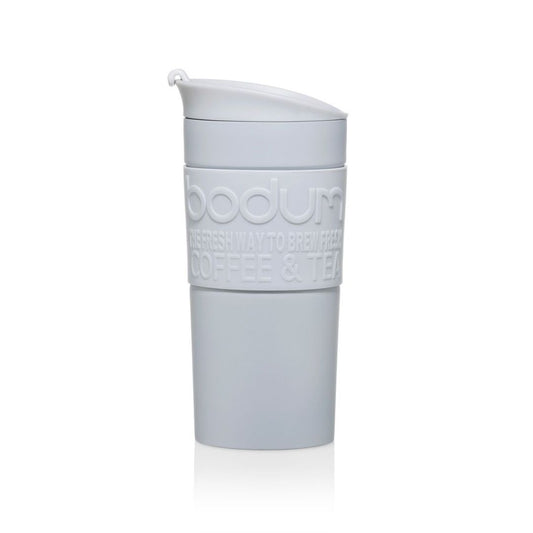 Travel Mug Bodum de doble pared plástico, 0.35 Lts Gris