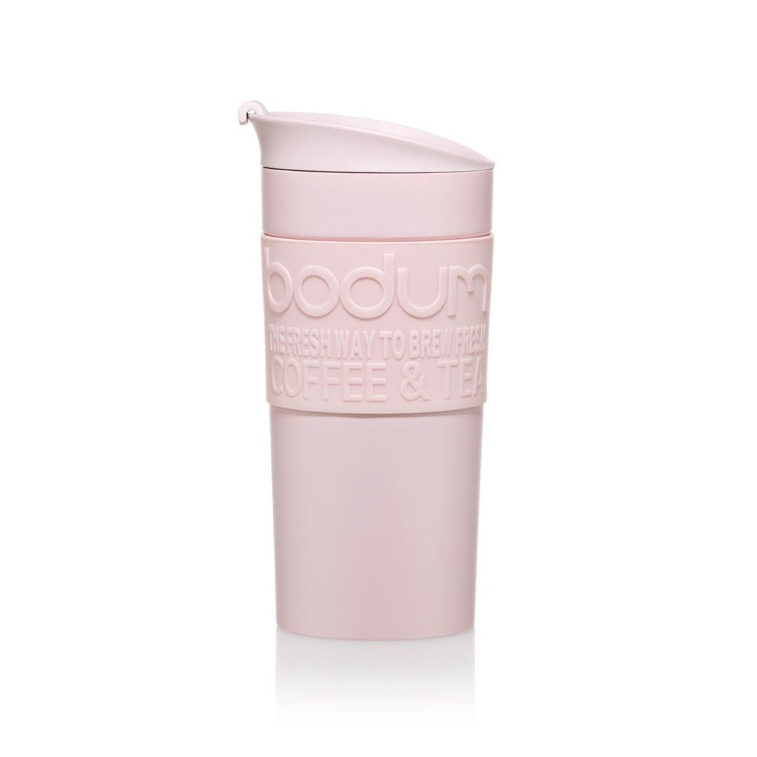 Travel Mug Bodum de Doble pared plástico, 0.35 Lts Rosado