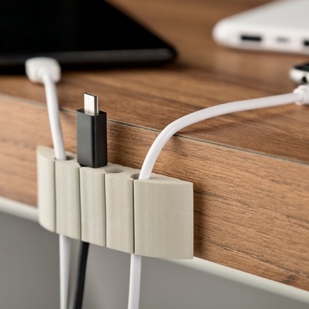 Organizador de 4 Cables para Escritorio, Pack 2 us.