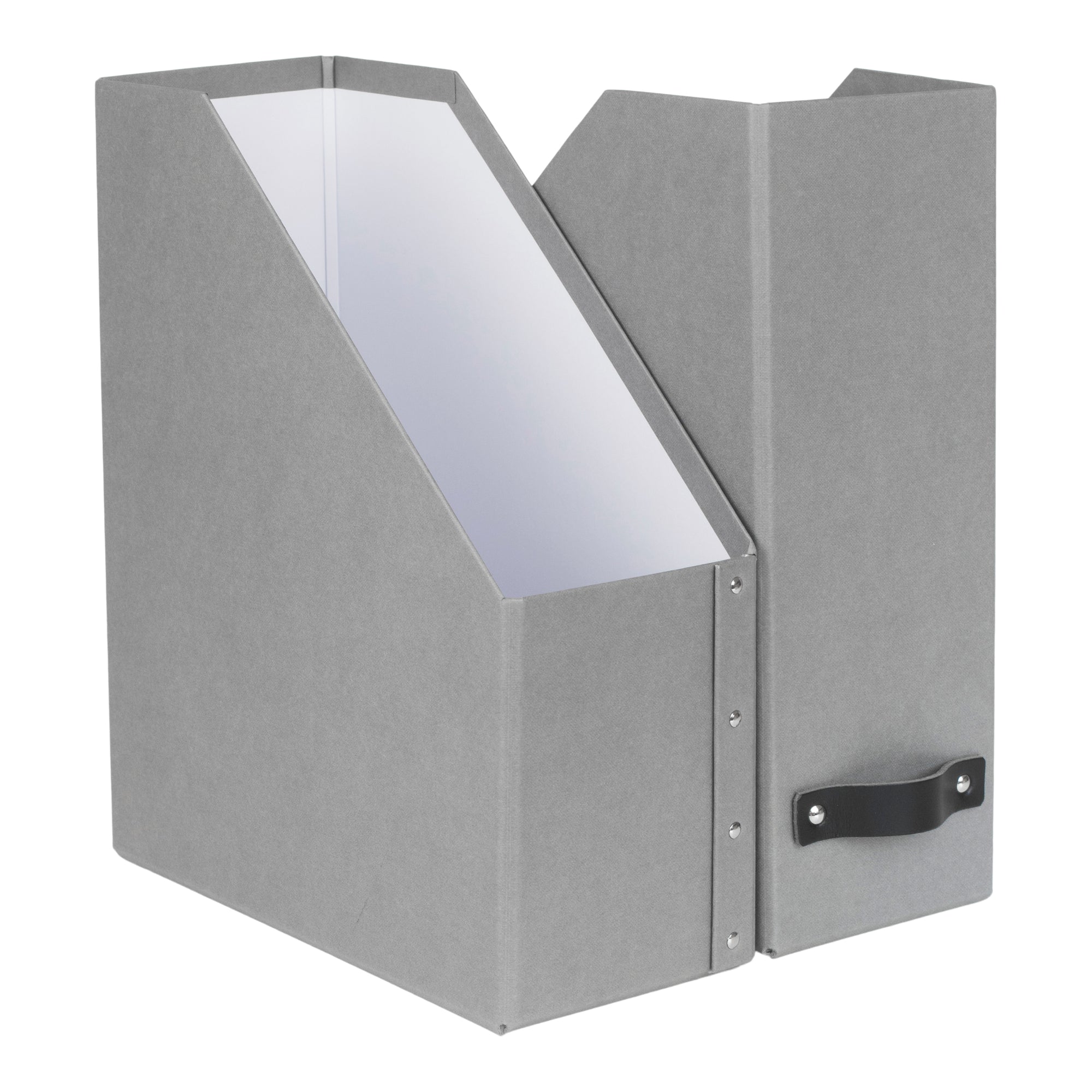 Set de 2 Organizadores para Archivos Bigso Box Gris Laminado